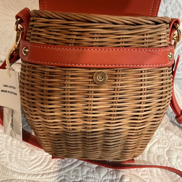 Tommy Bahama Rattan wicker satchel crossbody, NWT - Picture 12 of 16